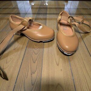 NEW Bloch Girls Annie Tyette Vegan Leather Tap Shoes Size 5 Brown